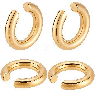 2 Pairs 303 Stainless Steel Cuff Earrings EJEW-BBC0002-25G-1