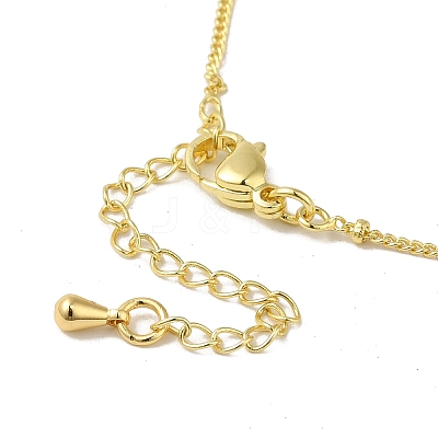Brass Micro Pave Clear Cubic Zirconia Pendants Necklaces NJEW-K269-05G-09-1