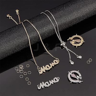 12Pcs 4 Colors Half Finished Rack Plating Brass Chain Bracelets KK-NB0002-71-1