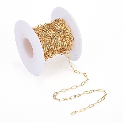 Soldered Brass Paperclip Chains CHC-G005-06G-1