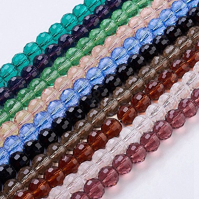Transparent Glass Bead Strands GLAA-R095-10mm-M-1