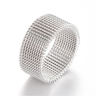 Tarnish Resistant 304 Stainless Steel Finger Rings MAK-R010-17mm-1