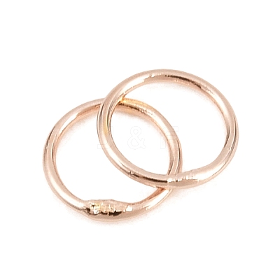 Brass Closed Jump Rings KK-D257-01RG-09-1