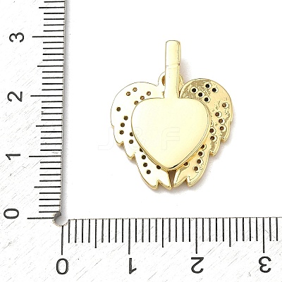 Brass Micro Pave Cubic Zirconia Locket Pendants KK-A293-26B-G-1