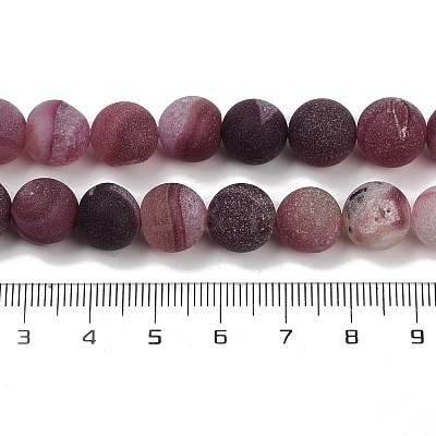 Natural Druzy Agate Beads Strands G-NH0024-A09-10mm-1