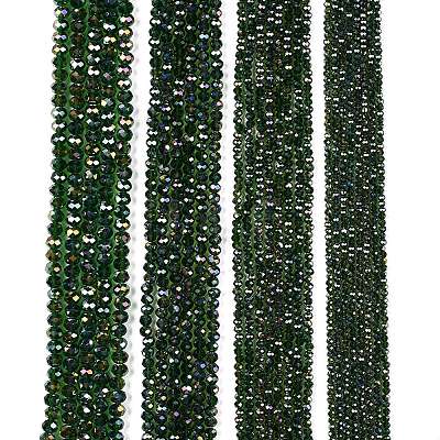 Electroplate Glass Beads Strands EGLA-A044-T6mm-B24-1