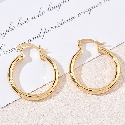 Brass Hoop Earrings for Women KK-CBA4112-03G-1