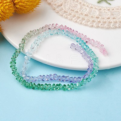 Transparent Baking Paint Glass Bead Strands GLAA-YW0003-17G-1