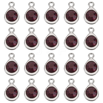 20Pcs Faceted Glass Charms RGLA-TADJ0001-01E-1