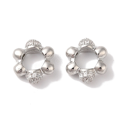 Rack Plating Brass & Cubic Zirconia Pendants KK-L216-061P-1