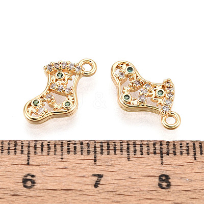 Brass Micro Pave Cubic Zirconia Charms KK-N263-142B-G-1