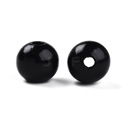 Painted Natural Wood Beads X-WOOD-A018-16mm-20-1