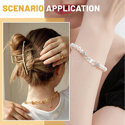 12Pcs 2 Colors Rack Plating Brass Fold Over Clasps KK-CA0002-66-1