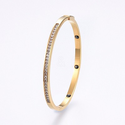 304 Stainless Steel Bangles BJEW-P223-20G-1