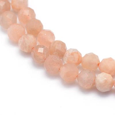 Natural Sunstone Beads Strands G-E411-13B-3mm-1