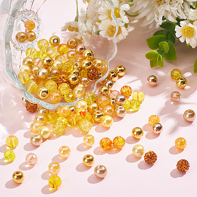 DIY Round Beads Jewelry Making Finding Kit DIY-WR0003-85B-1