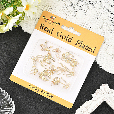 18Pcs 6 Styles Brass Pendants KK-BBC0022-50-1