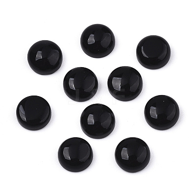 Natural Black Onyx Cabochons X-G-N326-59A-1