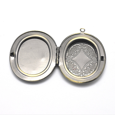 Brass Locket Pendants X-KK-F717-22AB-NR-1