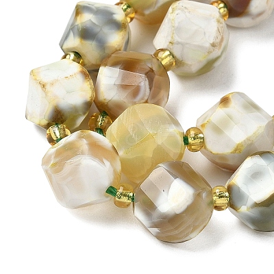 Natural Fire Crackle Agate Beads Strands G-U023-A16-02-1