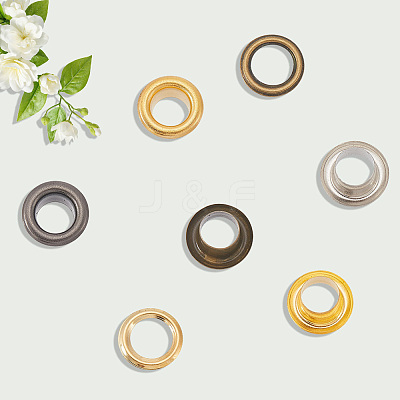 200 Sets 4 Colors Iron Grommet Eyelet Findings SCRA-GF0001-10A-03-1
