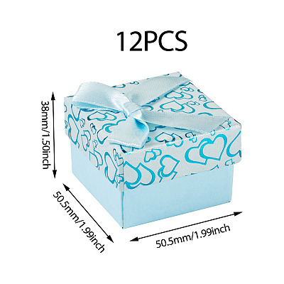 Bowknot Cardboard Paper Ring Gift Storage Boxes CON-TAC0001-16E-1