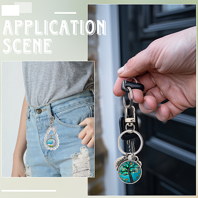 20Pcs Alloy Keychain Cabochon Settings FIND-SC0016-39-1