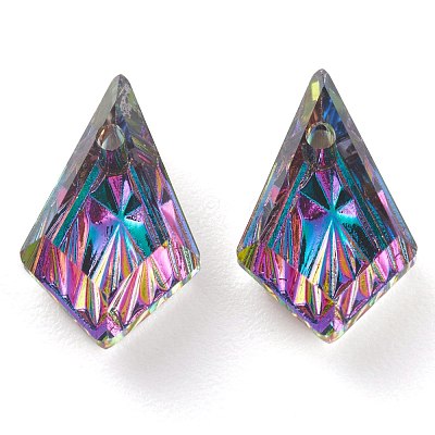 Embossed Glass Rhinestone Pendants GLAA-J101-01A-001VO-1