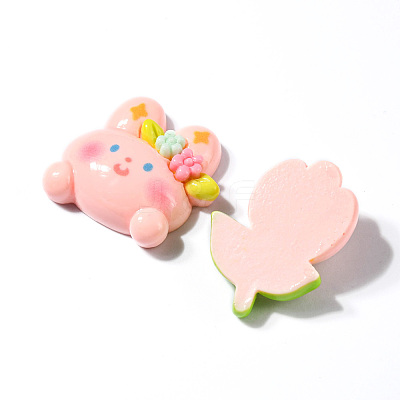 20Pcs 5 Styles Thanksgiving Day Theme Cartoon Opaque Resin Cabochons RESI-FS0001-51-1