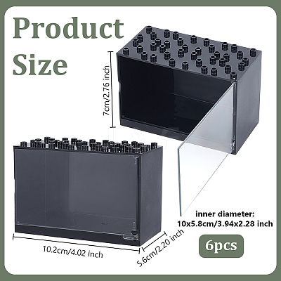 Rectangle Acrylic Minifigures Display Case ODIS-WH0025-223B-1