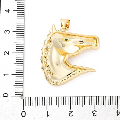 Brass Micro Pave Cubic Zirconia Pendants KK-S510-18G-1