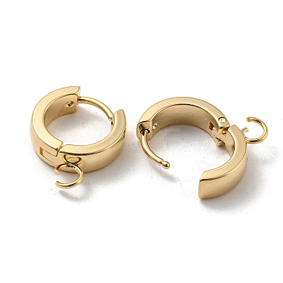 201 Stainless Steel Huggie Hoop Earrings Findings STAS-A167-01S-G-1