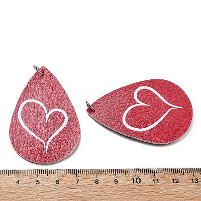 PU Leather Big Pendants FIND-R050-03A-1
