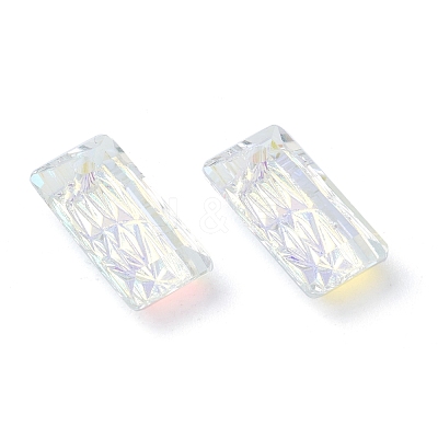 Embossed Glass Rhinestone Pendants GLAA-J101-07A-1