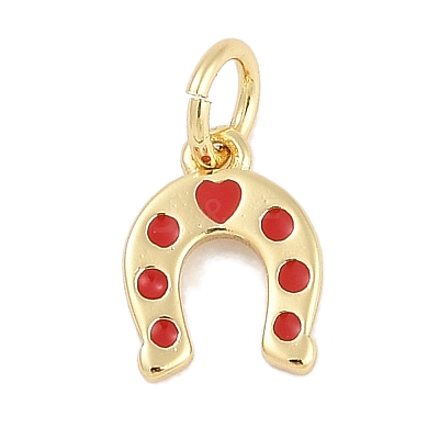 Brass Enamel Charms KK-Q028-07B-G-1
