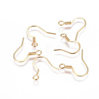 Ion Plating(IP) 304 Stainless Steel Earring Hooks STAS-F227-24A-G-1