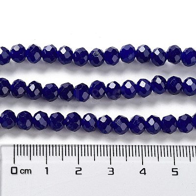 Baking Paint Imitation Jade Glass Bead Strands DGLA-A034-J6MM-A33-1