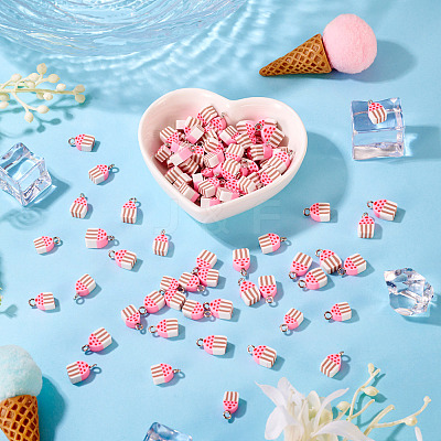 100Pcs Handmade Polymer Clay Charms CLAY-TA0001-96B-1