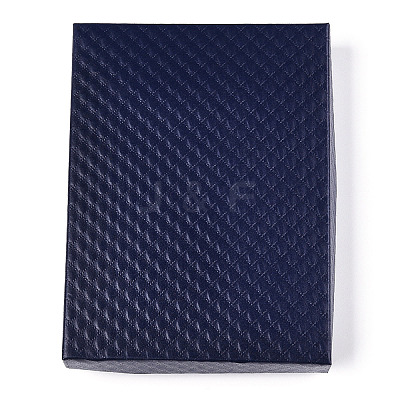 Rhombus Textured Cardboard Jewelry Boxes CBOX-T006-01B-1