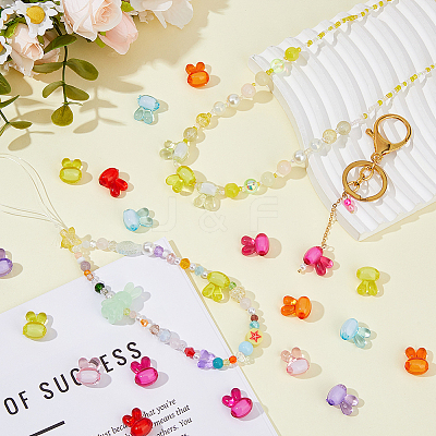 100Pcs Transparent Acrylic Beads OACR-DC0001-33-1