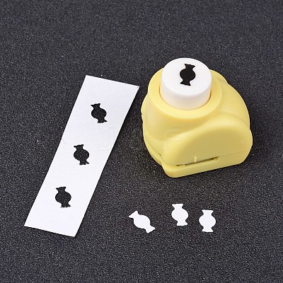 Random Single Color or Random Mixed Color Mini Plastic Craft Paper Punch Sets for Scrapbooking & Paper Crafts AJEW-L051-04-1