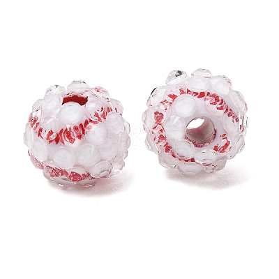 Sports Theme Opaque Acrylic European Beads RB-CBA95A4-04A-03-1