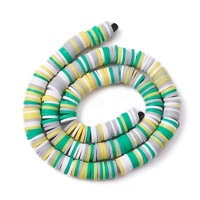 Handmade Polymer Clay Beads Strands CLAY-R089-8mm-T008-1