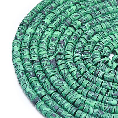 Synthetic Malachite Beads Strands G-P575-B12-4x2mm-1