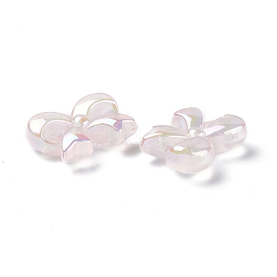UV Plating Luminous Transparent Acrylic Beads X-OACR-P010-07-1