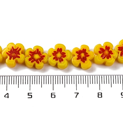 Handmade Millefiori Lampwork Beads Strands LAMP-G164-03E-1