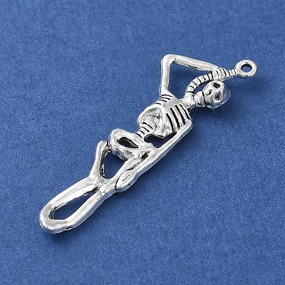 Tibetan Style Alloy Pendants for Halloween PALLOY-O002-09A-AS-1