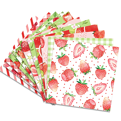 24 Sheets 12 Styles Strawberry Scrapbook Paper Pads DIY-WH0304-989F-1