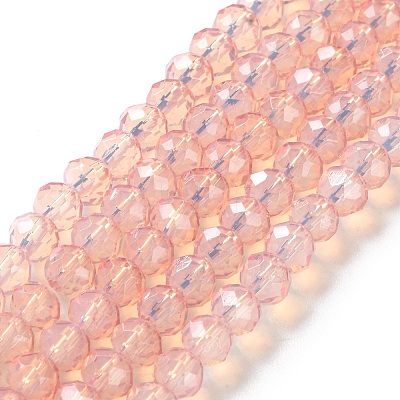 Baking Paint Transparent Glass Beads Strands DGLA-A034-J6MM-D04-1