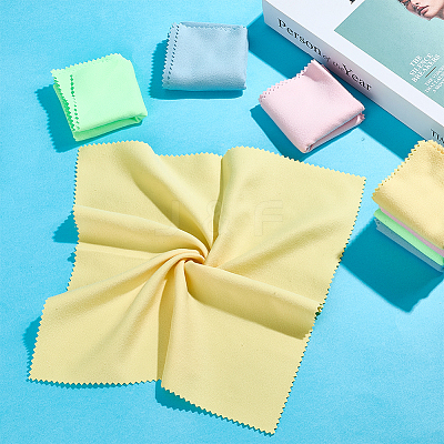 8Pcs 4 Colors Microfiber Musical Instrument Pipe Cleaning Cloth AJEW-CN0004-28-1